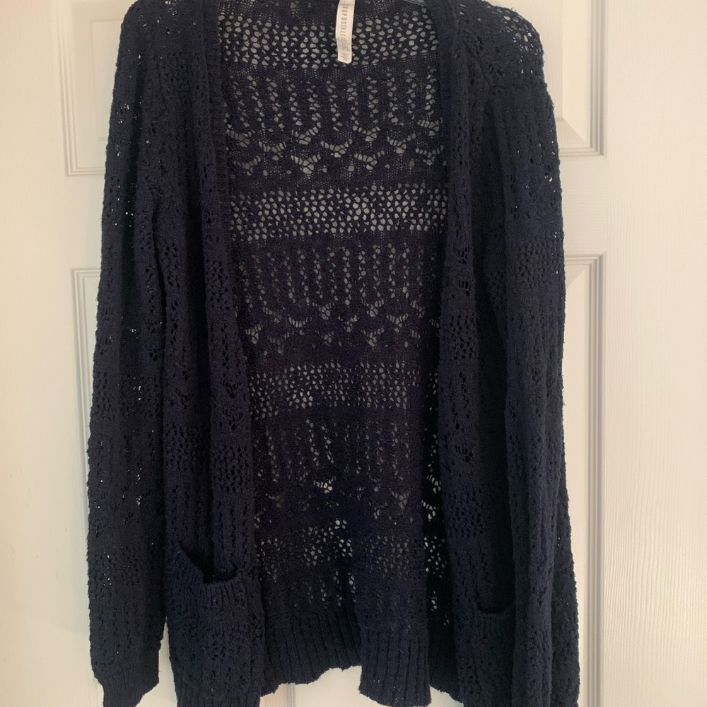 Aeropostale Navy Blue Knitted Cardigan - XL